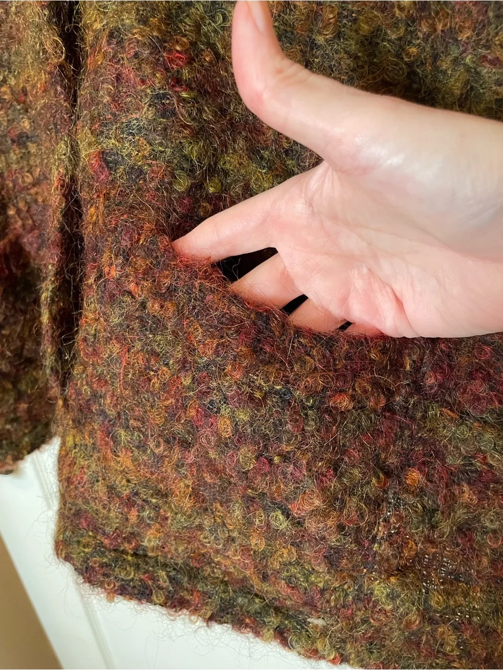 Vintage Chico’s Design Wool Blend Boucle Jacket Cardigan Artsy Lagenlook Size XL - Picture 6 of 11